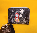 The Nightmare Before Christmas Jack & Sally Split Soft Tag Zip Wallet