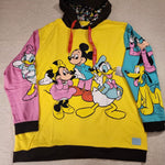 Disney 100 Mickey & Friends Classic Color Block Hoodie Unisex 2XL