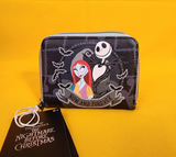 The Nightmare Before Christmas Jack & Sally Split Soft Tag Zip Wallet