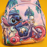 Loungefly Disney Lilo & Stitch Stitch & Scrump Duck Bike Ride Mini Backpack NEW