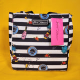 Betsey Johnson Caviar and Champagne Zip Top Insulated Lunch Tote Lunch Bag