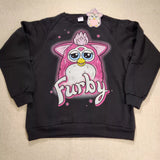 Furby 90s Airbrush Sweatshirt Crewneck Pullover Unisex Size L