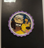 Pixar UP Carl and Dug Grape Soda Cap Portrait Enamel Pin