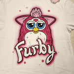 Furby Air Brush Pink 90s Toy TShirt Dress Oversized Shirt Small