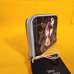 The Nightmare Before Christmas Jack & Sally Split Soft Tag Zip Wallet