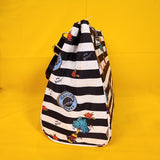 Betsey Johnson Caviar and Champagne Zip Top Insulated Lunch Tote Lunch Bag