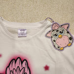 Furby Air Brush Pink 90s Toy TShirt Dress Oversized Shirt Small