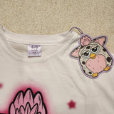 Furby Air Brush Pink 90s Toy TShirt Dress Oversized Shirt Small
