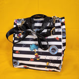 Betsey Johnson Caviar and Champagne Zip Top Insulated Lunch Tote Lunch Bag