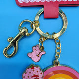 Loungefly Strawberry Shortcake Custard Rainbow Keychain Charm