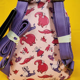 Loungefly Disney The Sword In The Stone Madam Mim AOP Pink Mini Backpack