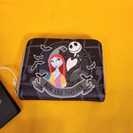The Nightmare Before Christmas Jack & Sally Split Soft Tag Zip Wallet