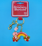 Loungefly Strawberry Shortcake Custard Rainbow Keychain Charm