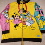 Disney 100 Mickey & Friends Classic Color Block Hoodie Unisex 2XL
