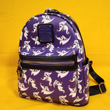 Loungefly Disney NBC ZERO Purple AOP GIow-in-the-Dark Mini Backpack