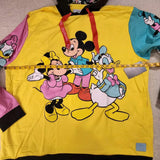 Disney 100 Mickey & Friends Classic Color Block Hoodie Unisex 2XL