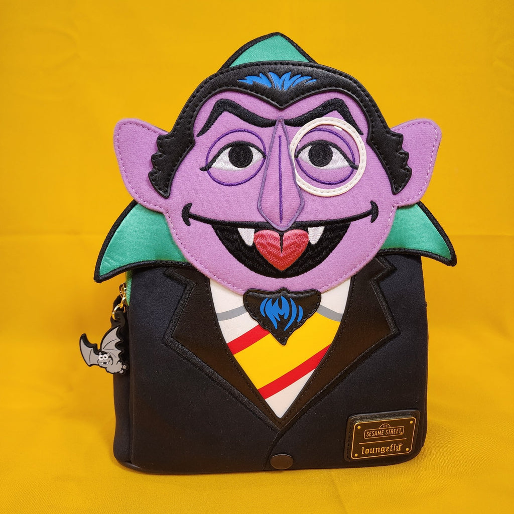 elmo mini backpack Loungefly Sesame Street Count Von Count Cosplay Mini Backpack – Get Lojos Mojo