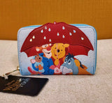 Loungefly Disney Winnie The Pooh & Friends Rainy Day Zip Around Wallet NEW
