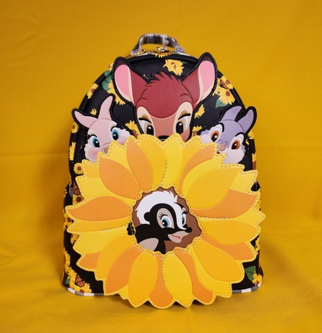 Loungefly Disney Bambi Thumper Flower Sunflower Characters Mini Backpack