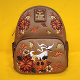 Loungefly Disney NBC Zero & Fall Autumn Jack Pumpkin Head GID Min Backpack