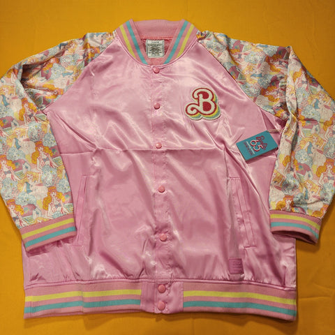 Barbie 65th Anniversary Unisex Bomber Jacket Pink 2XL