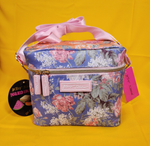 Betsey Johnson Peony Floral 6 Pack Insulated Lunch Bag Train Case Cooler