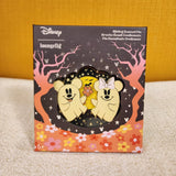 Mickey And Minnie Ghosts Sliding LE Enamel Pin Halloween