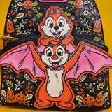 Loungefly Disney Chip N' Dale Bat Costume Halloween Pumpkin Mini Backpack