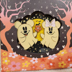 Mickey And Minnie Ghosts Sliding LE Enamel Pin Halloween
