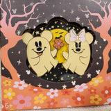 Mickey And Minnie Ghosts Sliding LE Enamel Pin Halloween