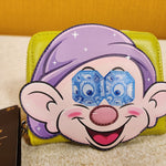 Dopey Dwarf Gem Eyes Diamonds Snow White Zip Around Wallet