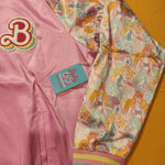 Barbie 65th Anniversary Unisex Bomber Jacket Pink 2XL