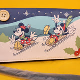 Loungefly Disney Mickey and Minnie Sledding Holiday Winter Wristlet Wallet