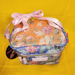 Betsey Johnson Peony Floral 6 Pack Insulated Lunch Bag Train Case Cooler