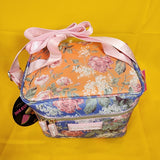 Betsey Johnson Peony Floral 6 Pack Insulated Lunch Bag Train Case Cooler