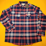 Cakeworthy Universal Monsters Dracula Flannel Blue Red Halloween Shirt 2XL