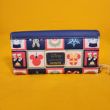 Loungefly Disney Mickey and Minnie Sledding Holiday Winter Wristlet Wallet