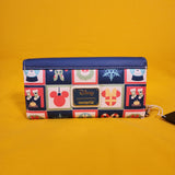 Loungefly Disney Mickey and Minnie Sledding Holiday Winter Wristlet Wallet