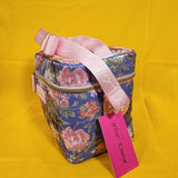 Betsey Johnson Peony Floral 6 Pack Insulated Lunch Bag Train Case Cooler