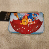 Loungefly Disney Winnie The Pooh & Friends Rainy Day Zip Around Wallet NEW
