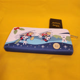 Loungefly Disney Mickey and Minnie Sledding Holiday Winter Wristlet Wallet