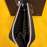 Marc Tetro Boston Terrier Dog Puppy Large Black Zip Around Wallet