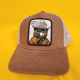 Smokey Bear Trucker Hat Snap Back Patch Brown You Can Prevent Wildfires Hat