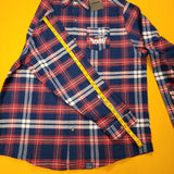 Cakeworthy Universal Monsters Dracula Flannel Blue Red Halloween Shirt 2XL