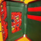 Loungefly Dr. Seuss How the Grinch Stole Christmas! Tree Glitter Zip Wallet