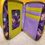 Dopey Dwarf Gem Eyes Diamonds Snow White Zip Around Wallet