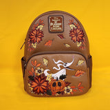 Loungefly Disney NBC Zero & Fall Autumn Jack Pumpkin Head GID Min Backpack