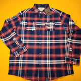 Cakeworthy Universal Monsters Dracula Flannel Blue Red Halloween Shirt 2XL