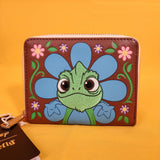 Loungefly Disney Tangled Rapunzel Pascal Flower Face Floral Zip Around Wallet