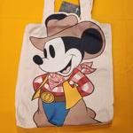 Loungefly Disney Mickey Mouse Cowboy Western Canvas Tote Bag